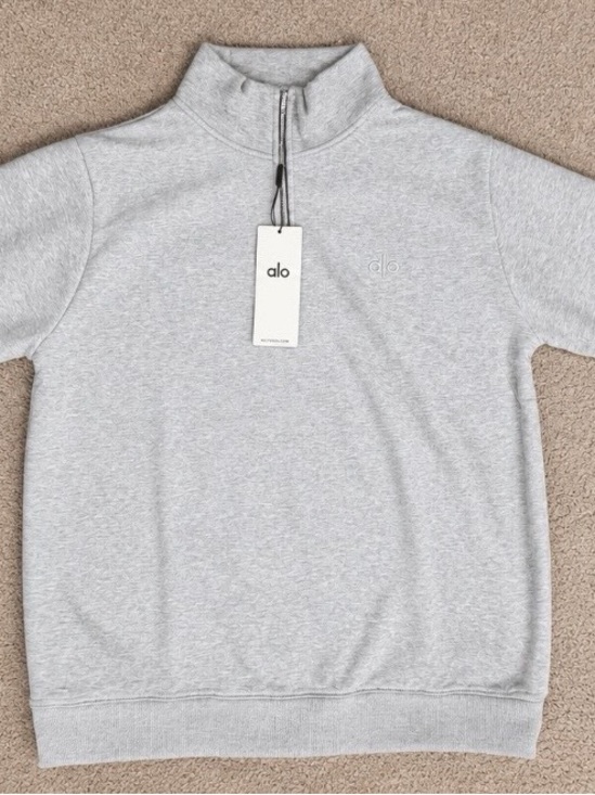 ALO Yoga Sweaters - ALO Yoga Heather Gray Half-Zip Pullover